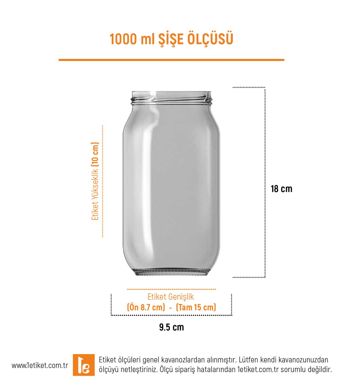 1000ml Kavanoz Etiketi