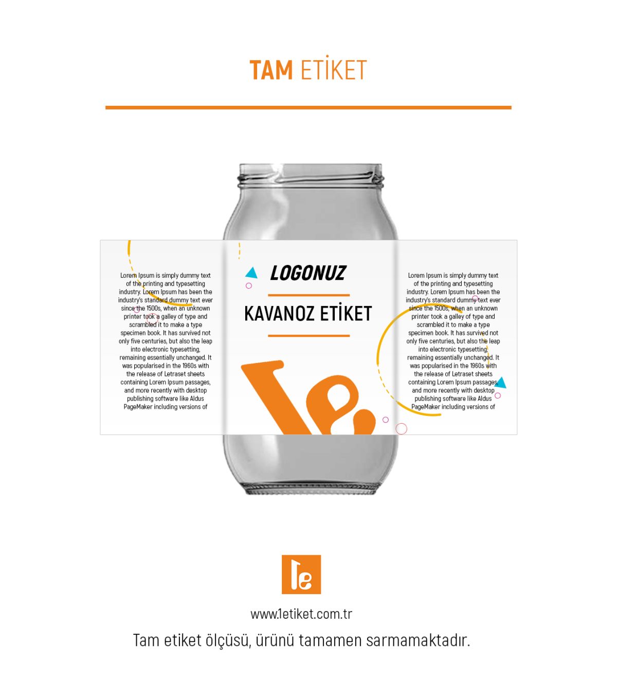 1000ml Kavanoz Etiketi