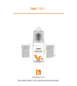 30ml Likit Şişesi Etiketi