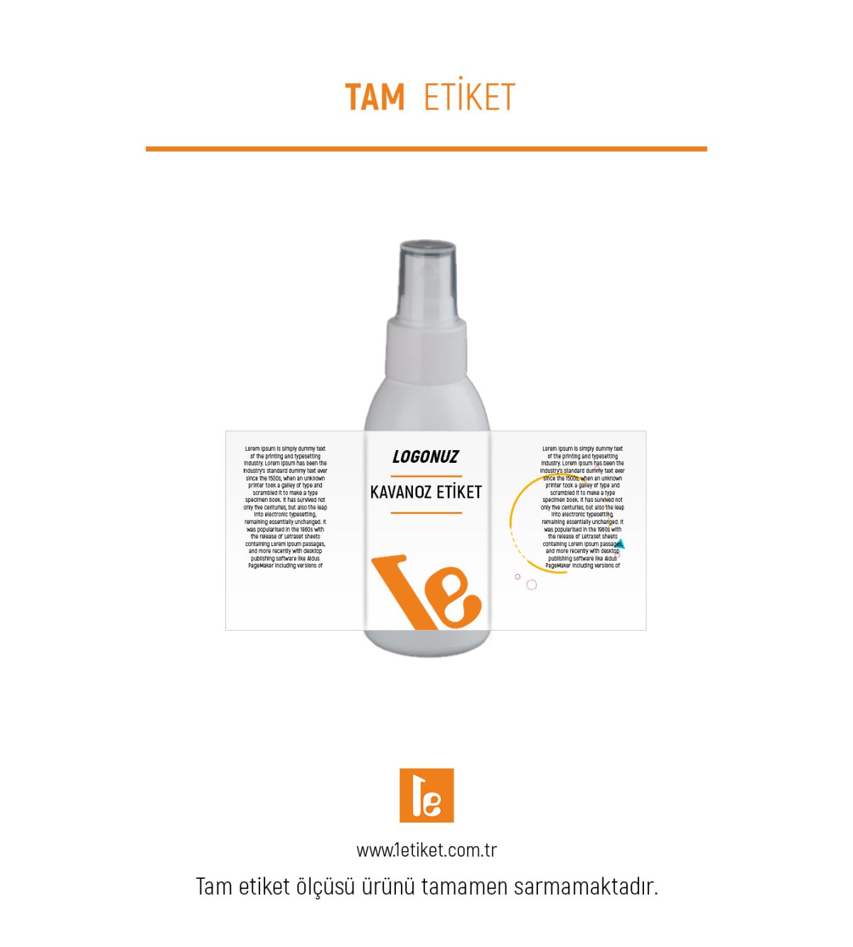 100ml Kozmetik Şişesi Etiketi