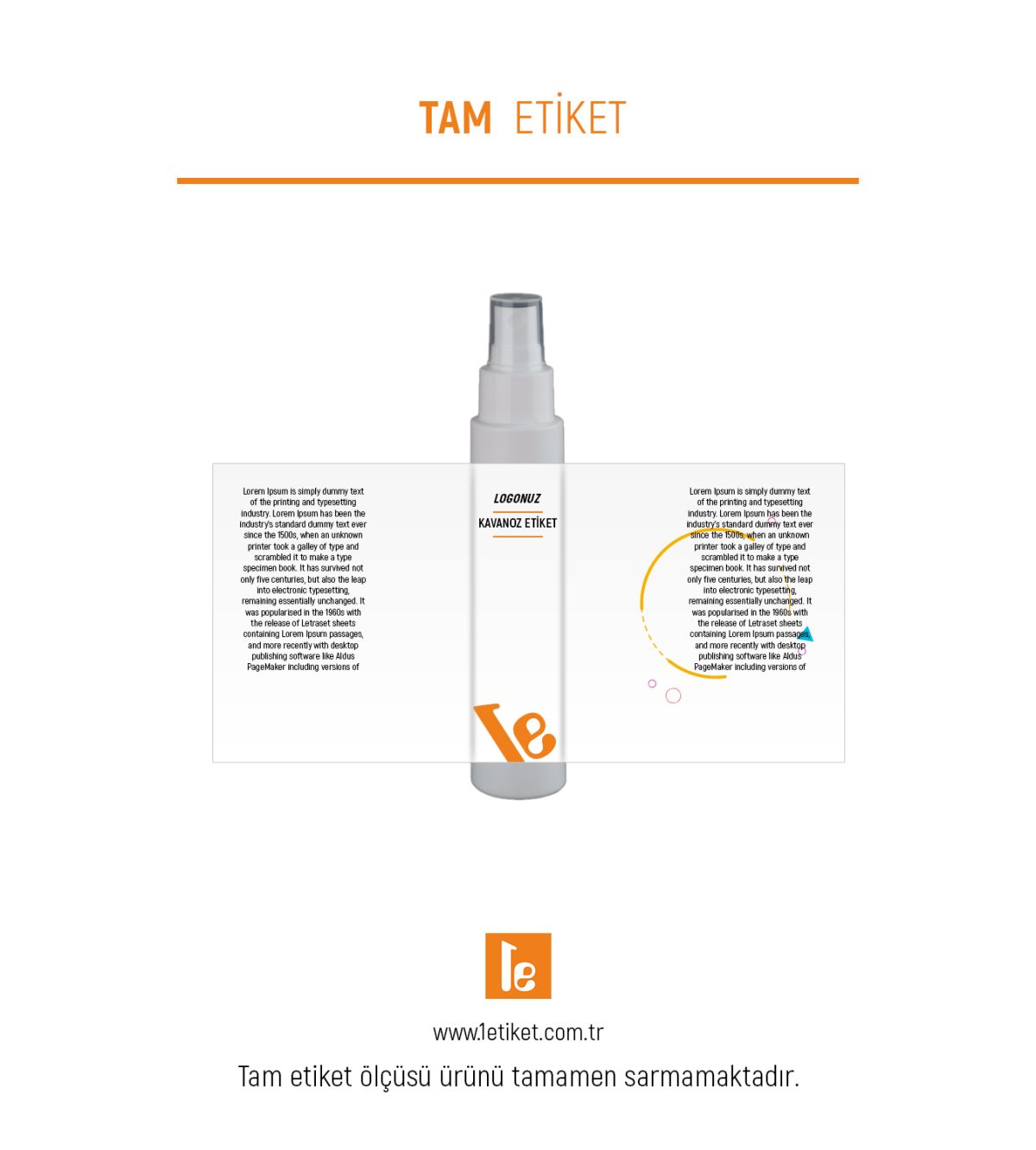 100ml Kozmetik Şişesi Etiketi