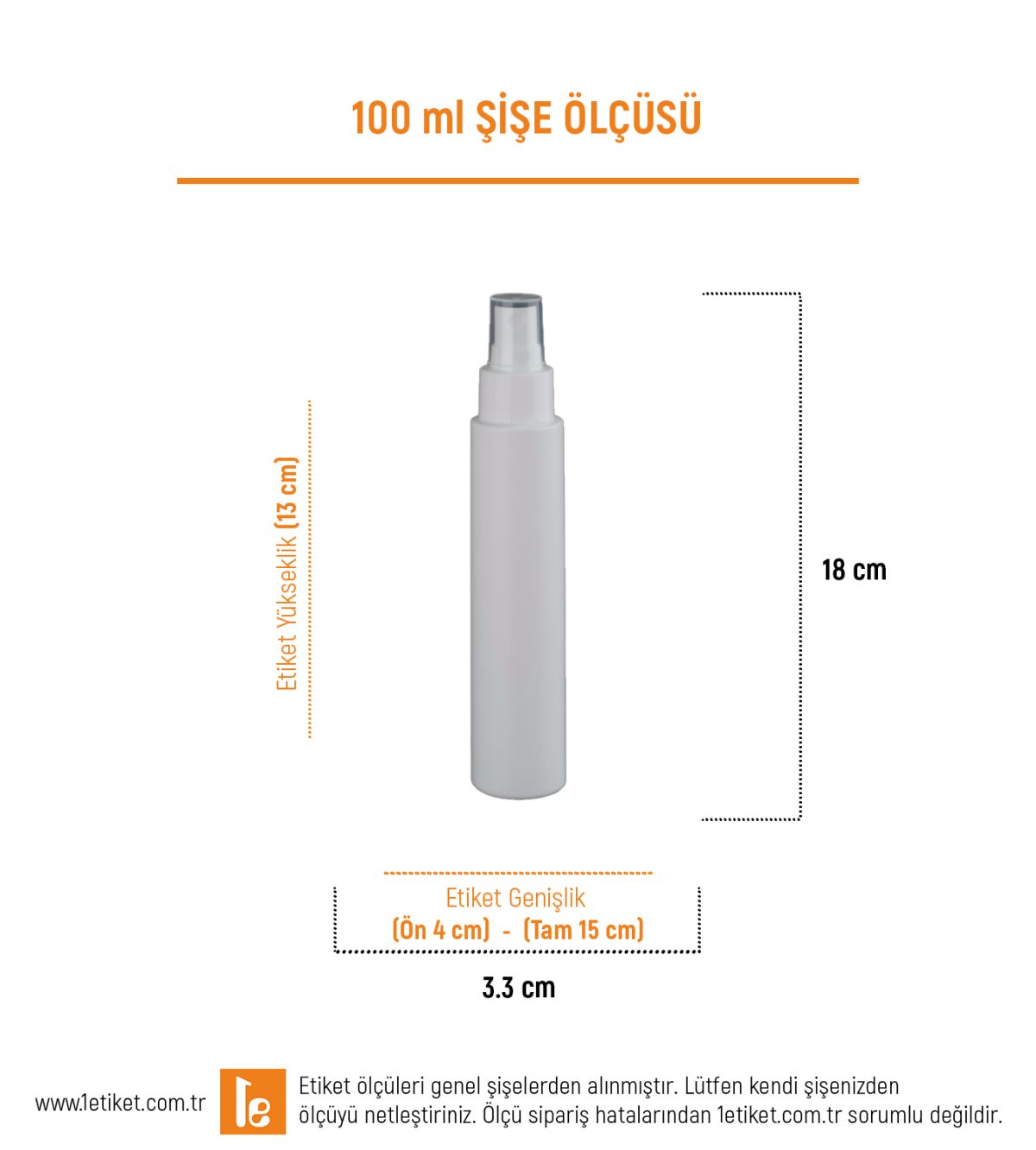 100ml Kozmetik Şişesi Etiketi