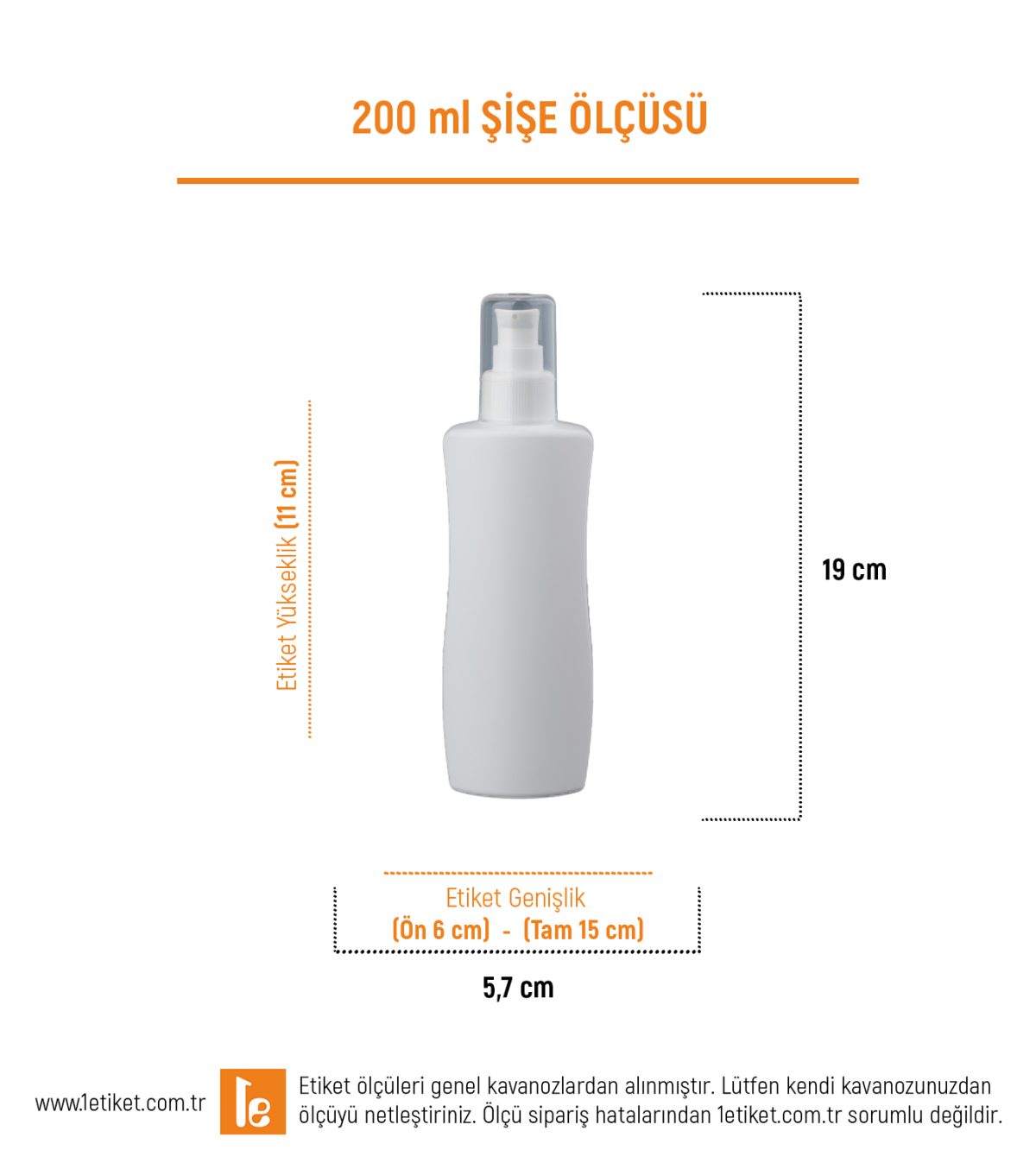 200ml Kozmetik Şişesi Etiketi