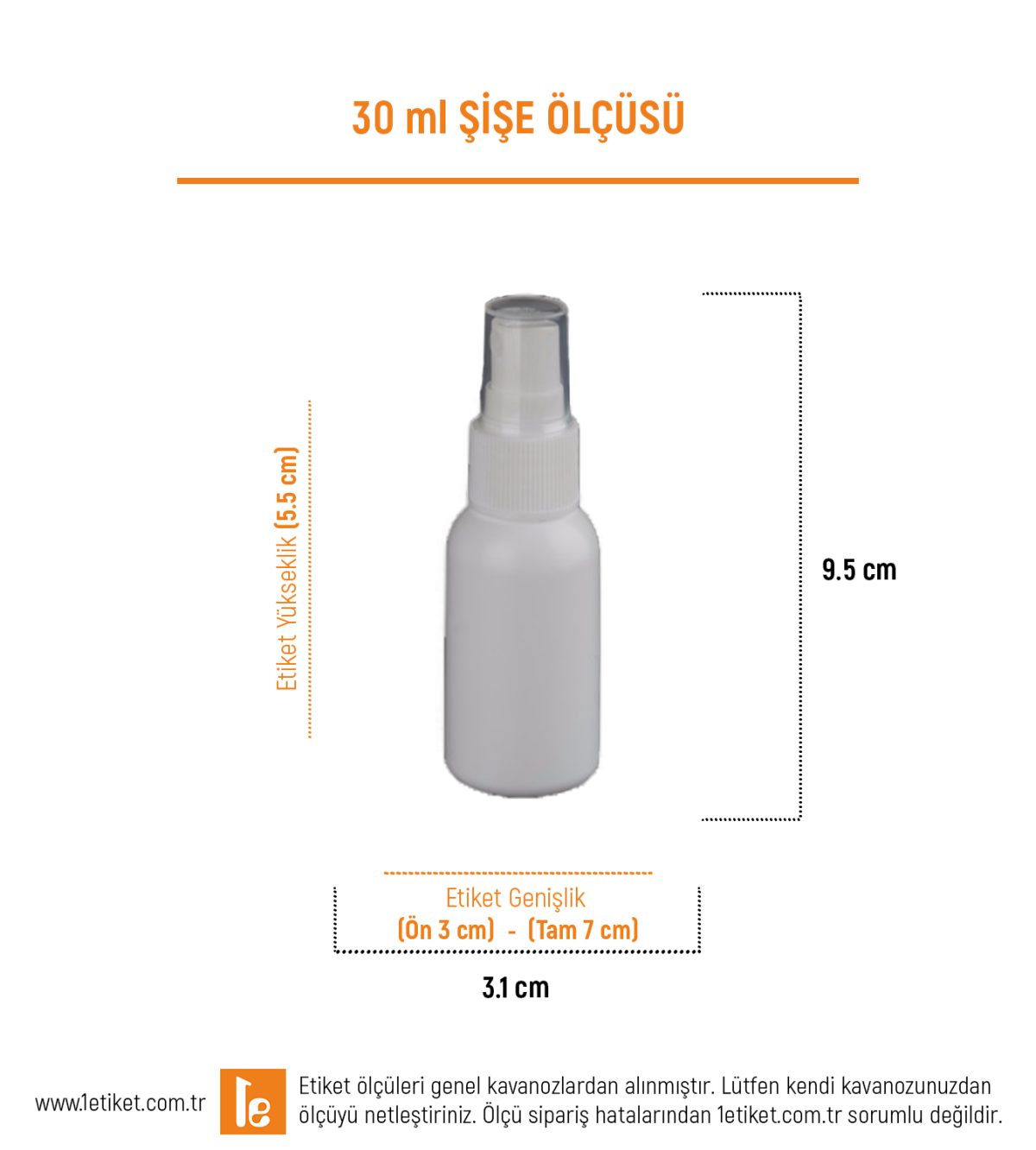 30ml Kozmetik Şişesi Etiketi