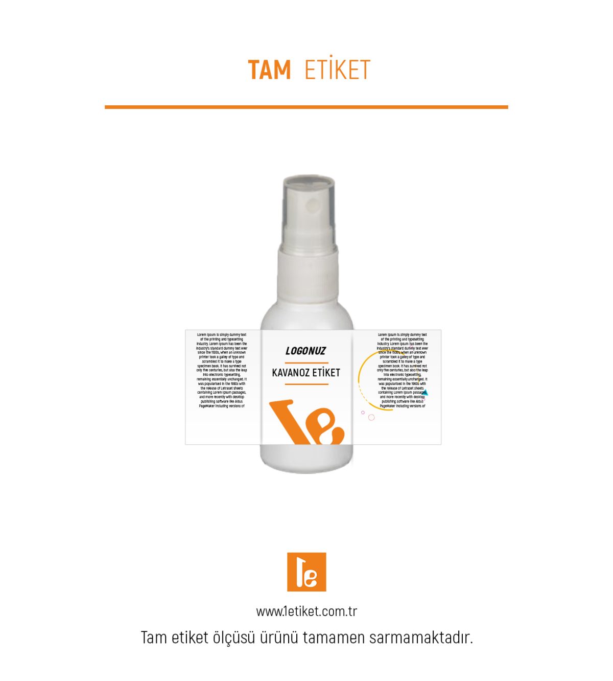 30ml Kozmetik Şişesi Etiketi