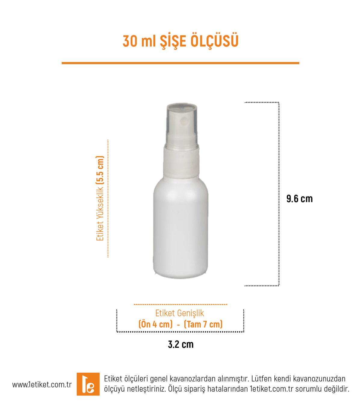 30ml Kozmetik Şişesi Etiketi