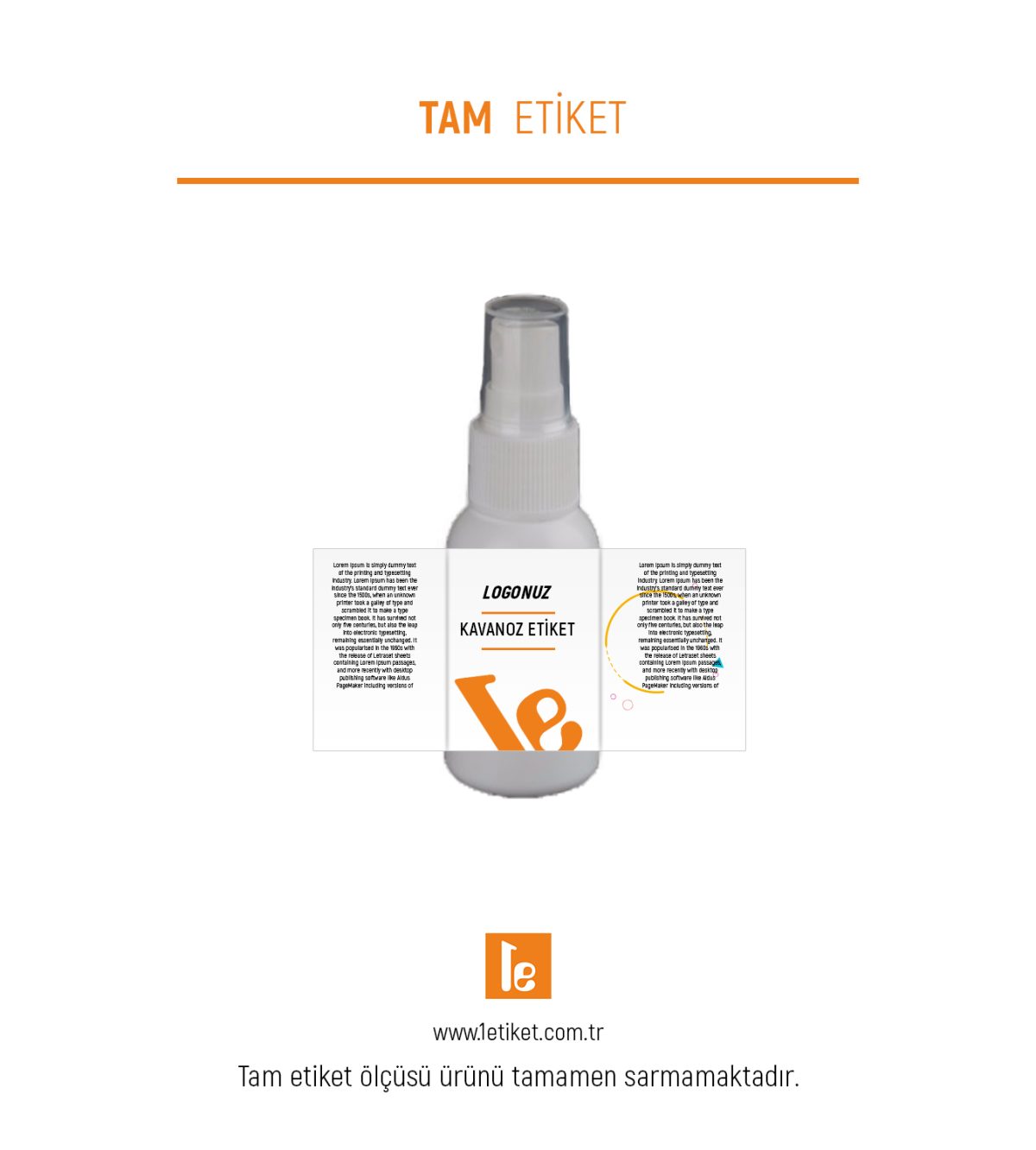 30ml Kozmetik Şişesi Etiketi