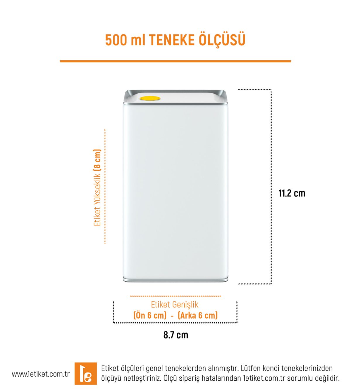 500ml Yağ Teneke Etiketi