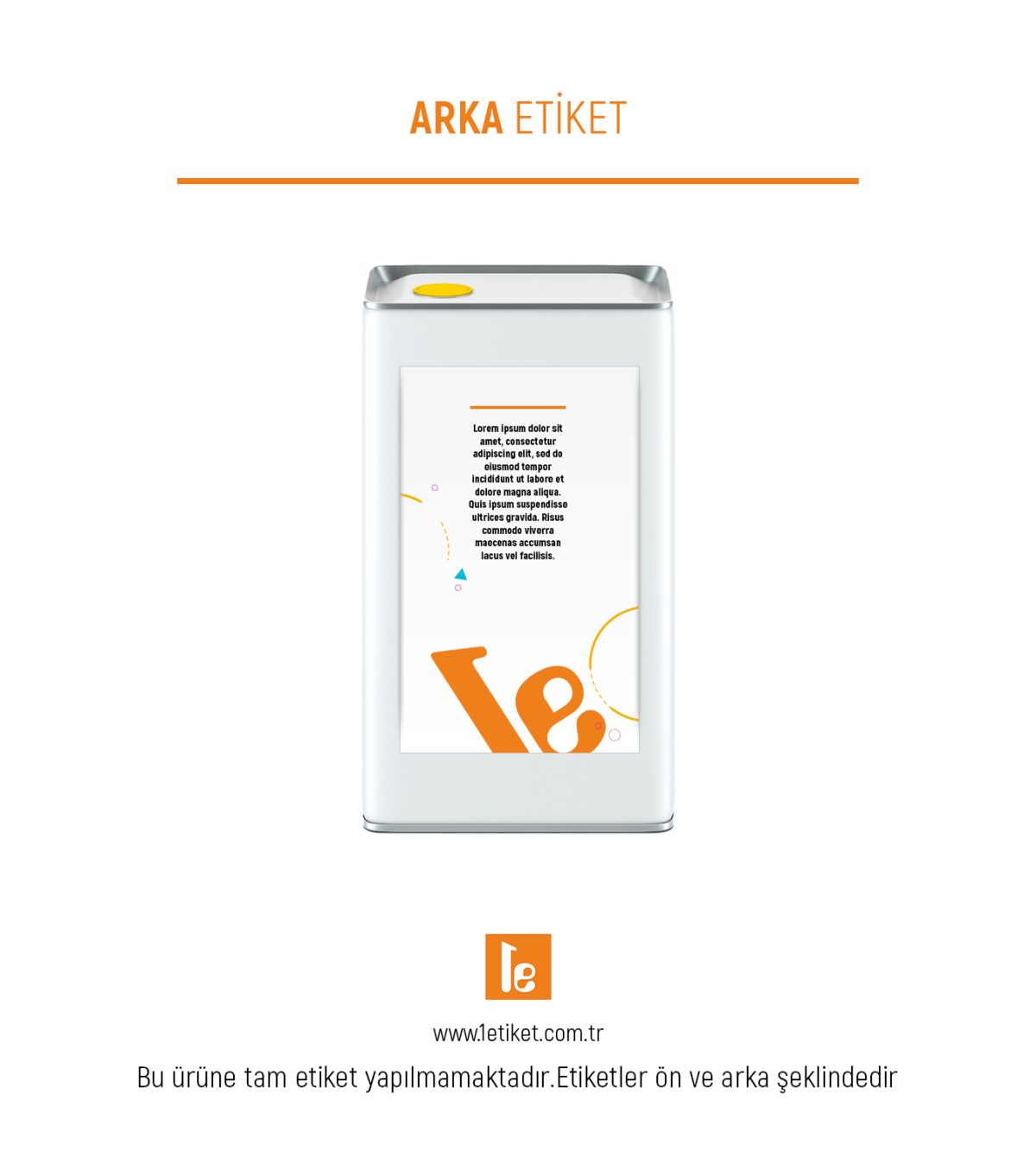 500ml Yağ Teneke Etiketi