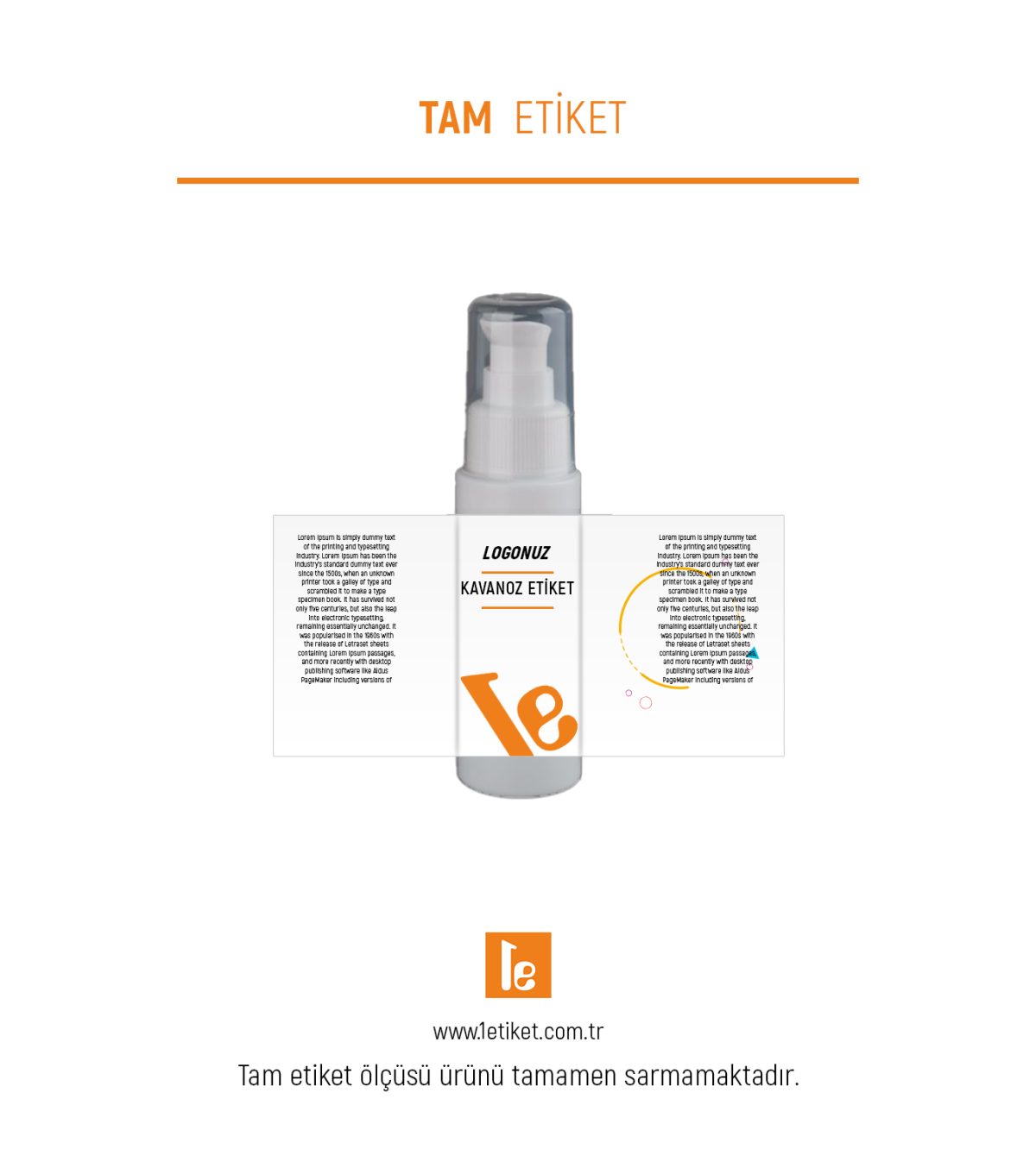 50ml Kozmetik Şişesi Etiketi