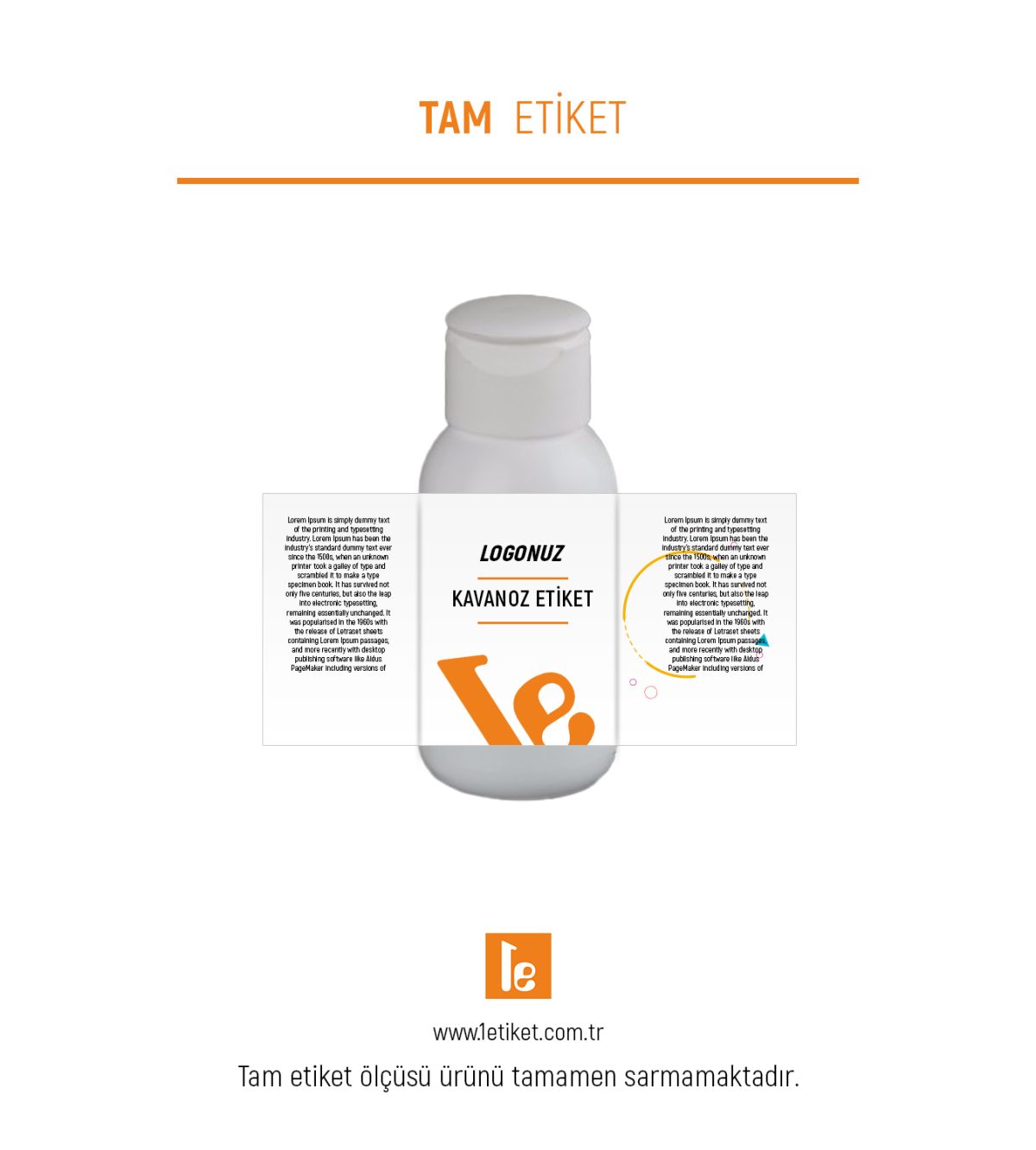 50ml Kozmetik Şişesi Etiketi