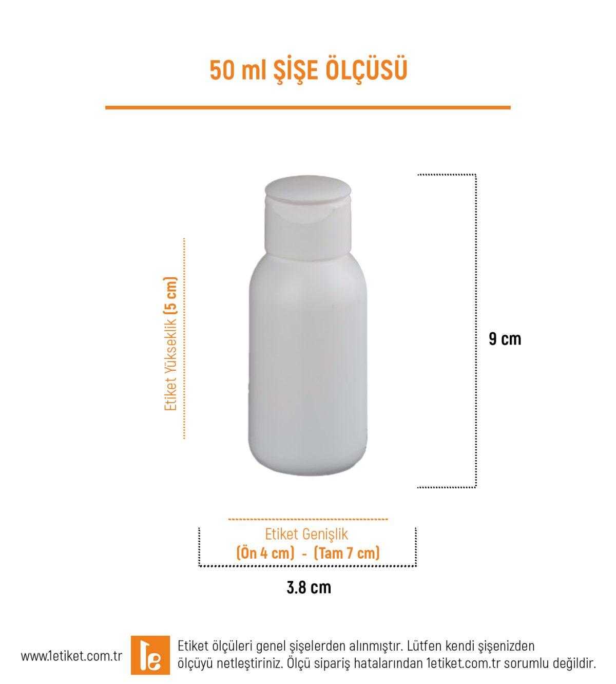 50ml Kozmetik Şişesi Etiketi