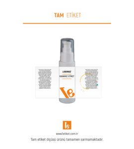 50ml Kozmetik Şişesi Etiketi