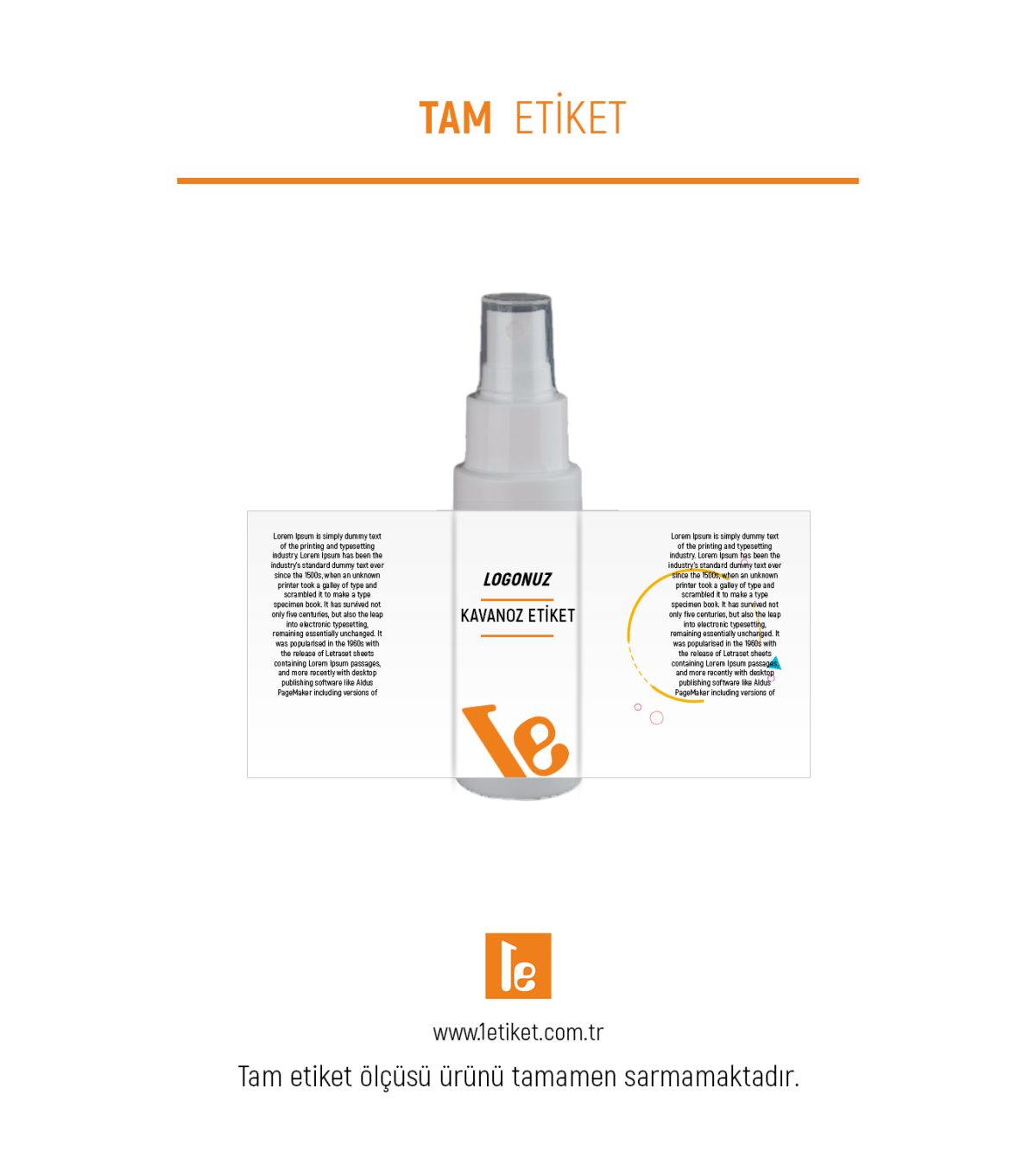 50ml Kozmetik Şişesi Etiketi