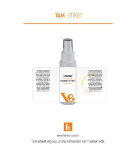 50ml Kozmetik Şişesi Etiketi