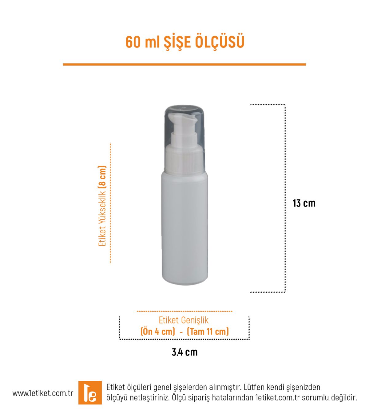 60ml Kozmetik Şişesi Etiketi