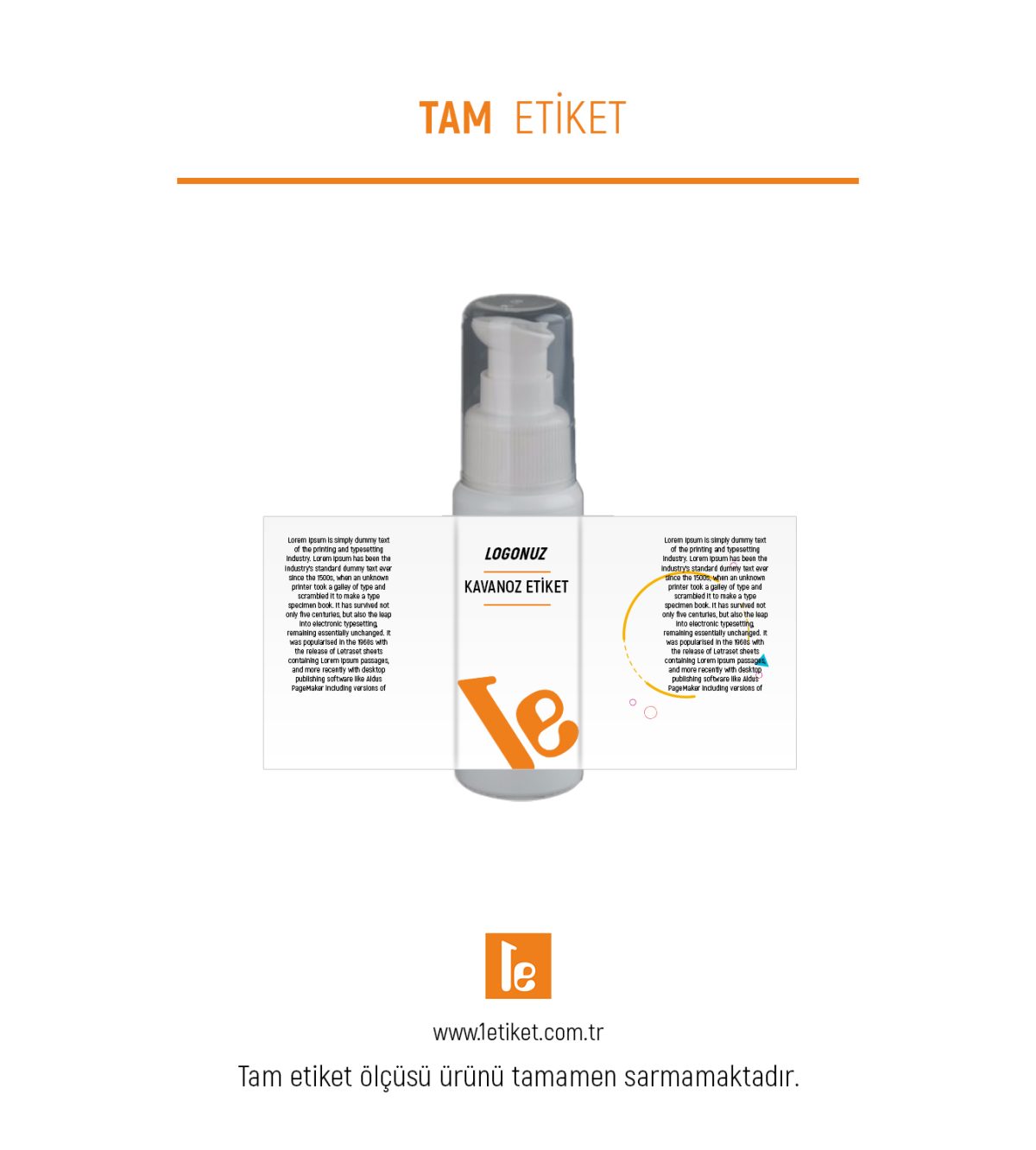 60ml Kozmetik Şişesi Etiketi