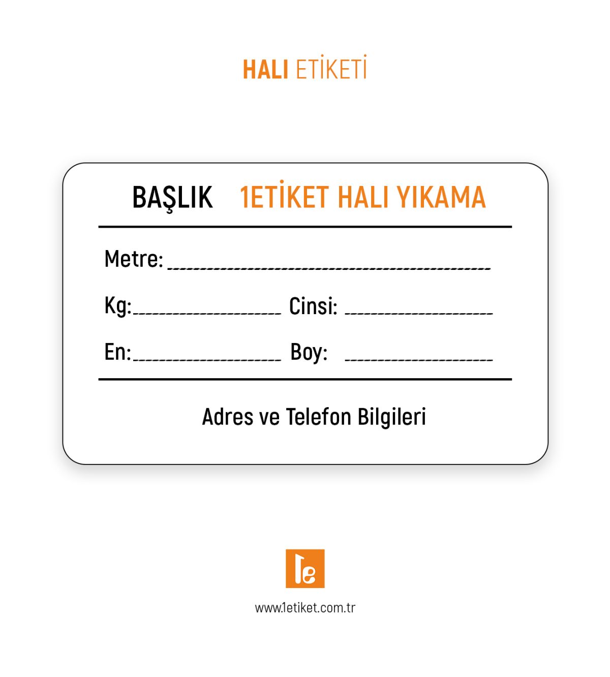 Halı Yıkama Etiketi