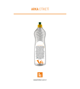 750ml Deterjan Şişesi Etiketi