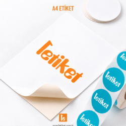 A4 Etiket (Sticker) 3 A4 etiket baskı örneği