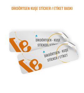 Dikdörtgen Etiket (Sticker)