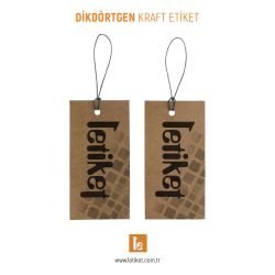 Dikdörtgen Kraft Etiketi