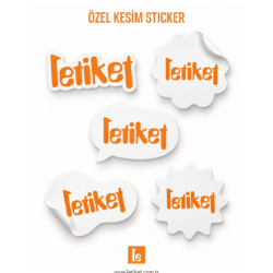 Özel Kesim Sticker - Etiket 4 Özel kesim sticker baskı örneği