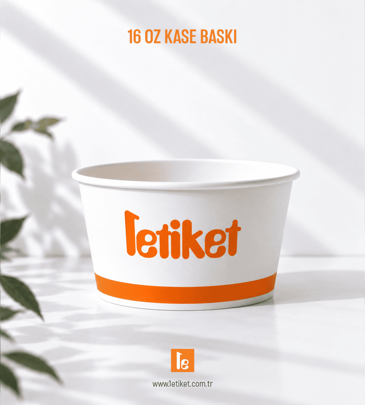 16 Oz Karton Çorba Kasesi Baskı