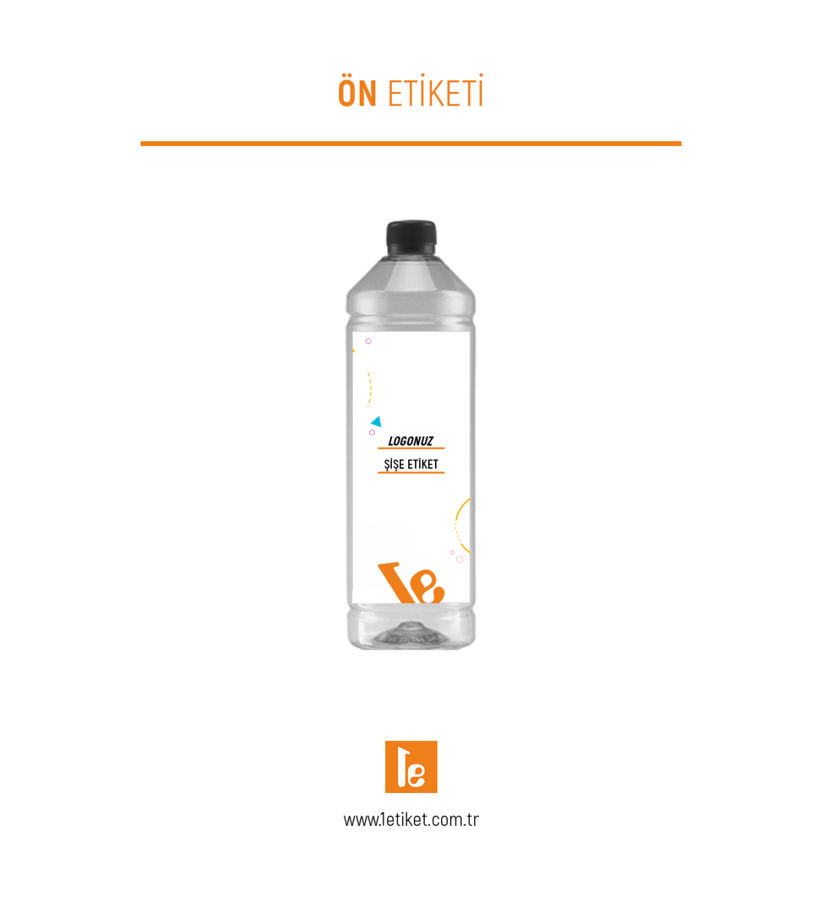 1LT Temizlik Şişesi Etiketi