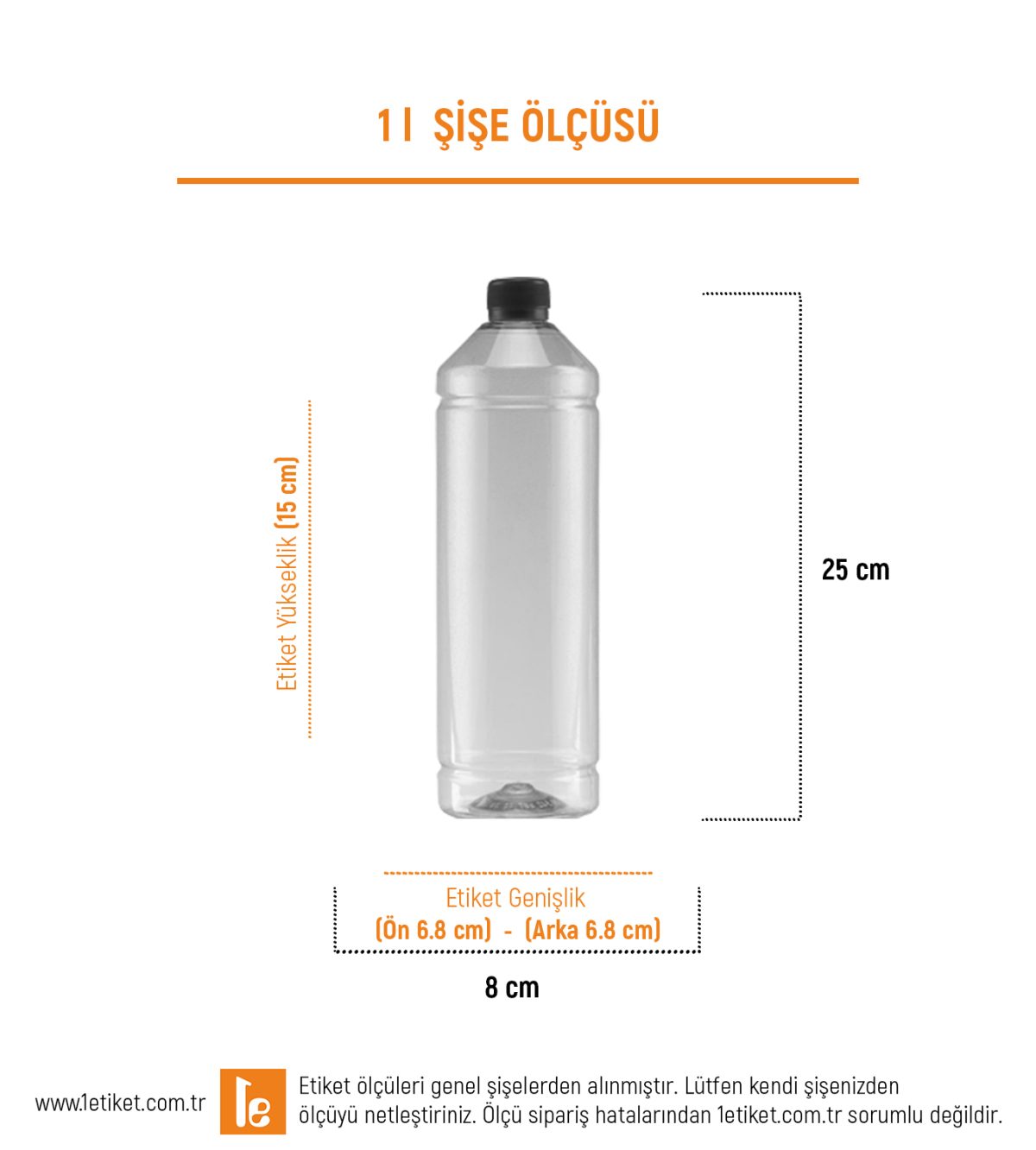 1LT Temizlik Şişesi Etiketi