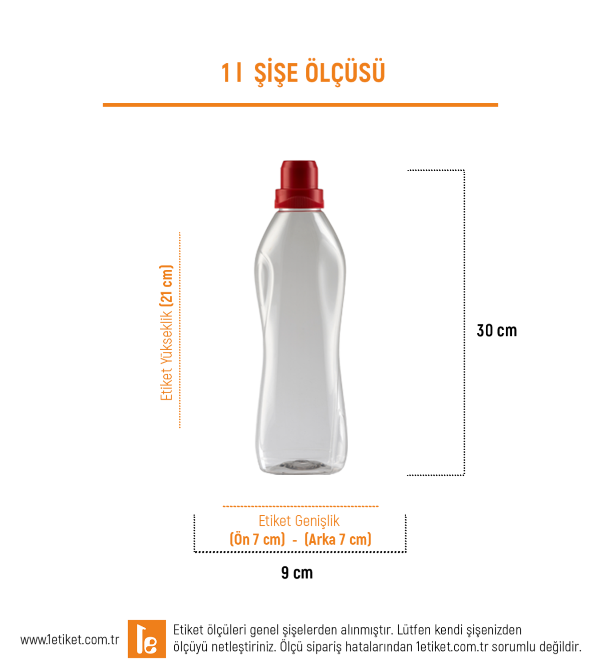 1LT Temizlik Şişesi Etiketi