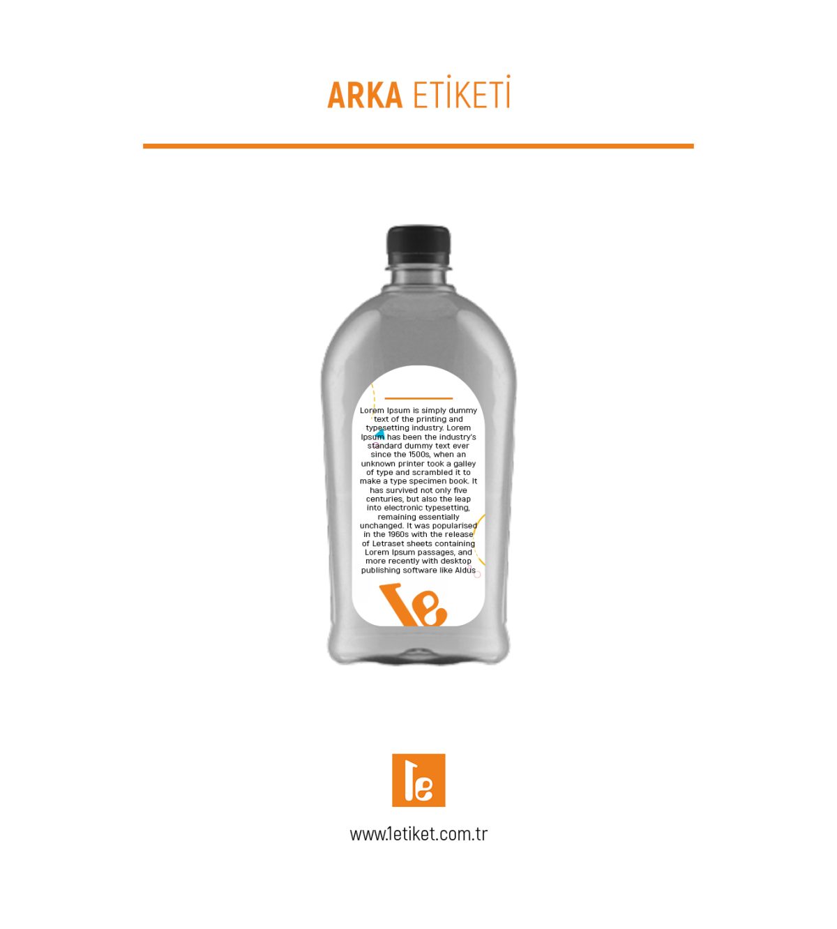 1LT Temizlik Şişesi Etiketi