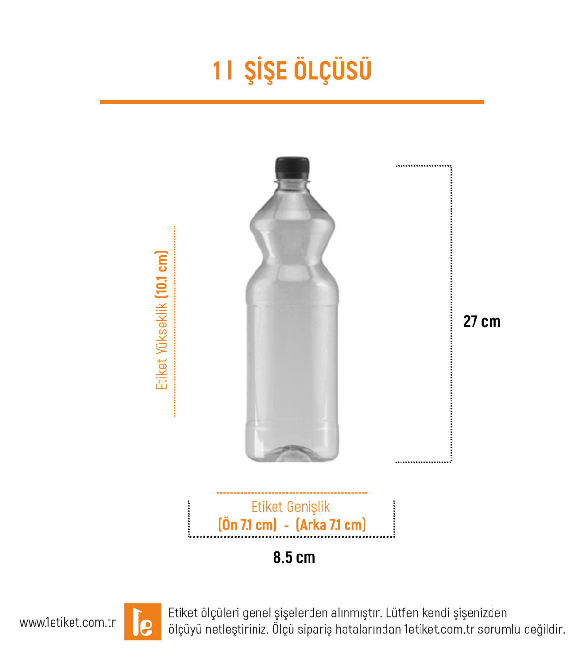 1LT Temizlik Şişesi Etiketi