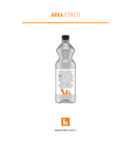 1LT Temizlik Şişesi Etiketi