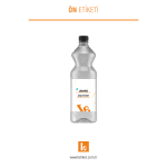 1LT Temizlik Şişesi Etiketi