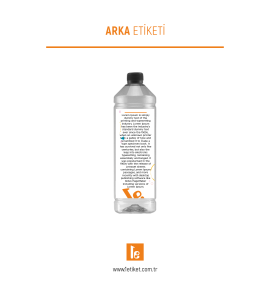 1LT Temizlik Şişesi Etiketi