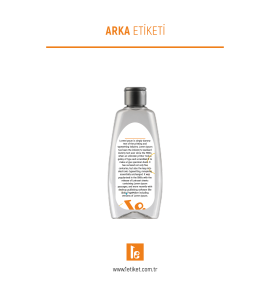 200ml Temizlik Şişesi Etiketi