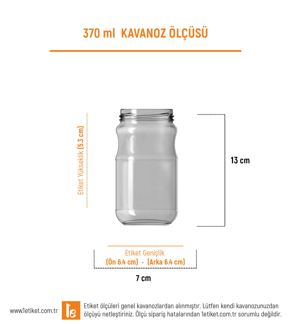 370ml Standart Kavanoz Etiketi
