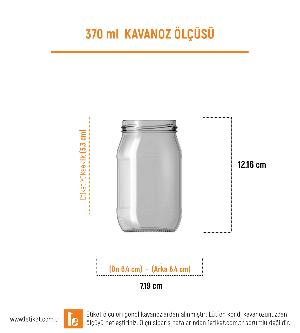 370ml Standart Kavanoz Etiketi