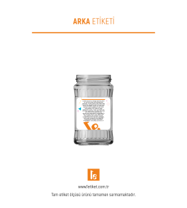 370ml Standart Kavanoz Etiketi