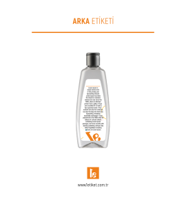 400ml Temizlik Şişesi Etiketi