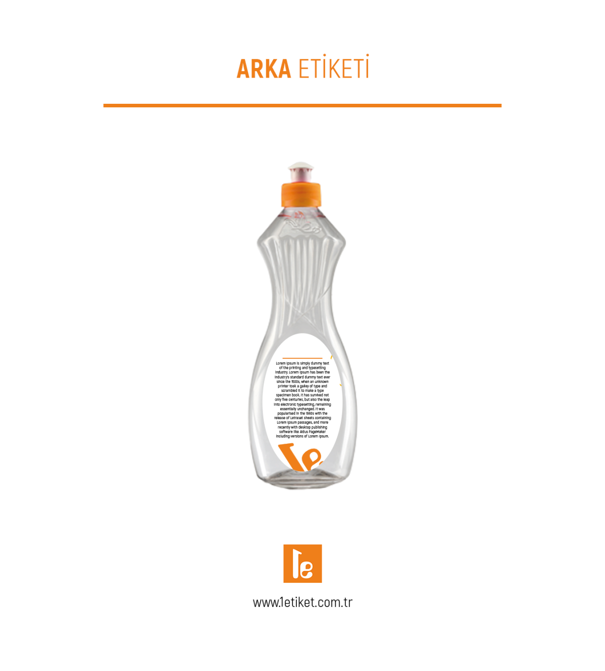 500ml Temizlik Şişesi Etiketi