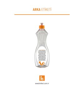 500ml Temizlik Şişesi Etiketi