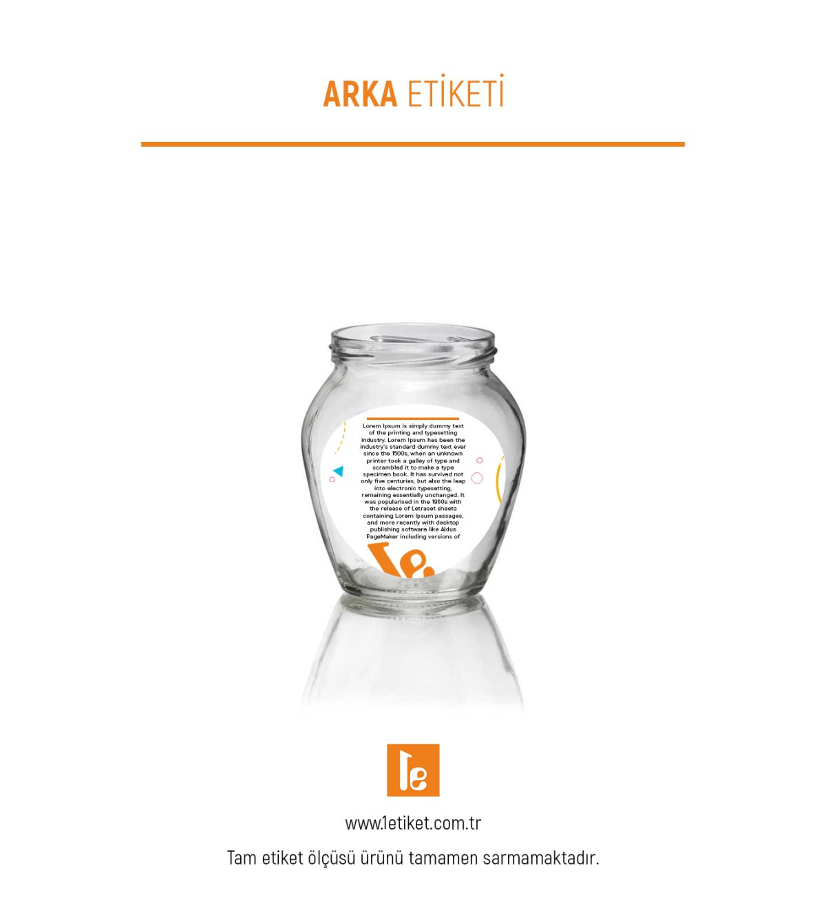 580ml Standart Kavanoz Etiketi