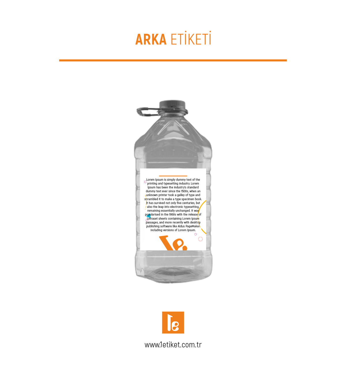 5LT Temizlik Şişesi Etiketi