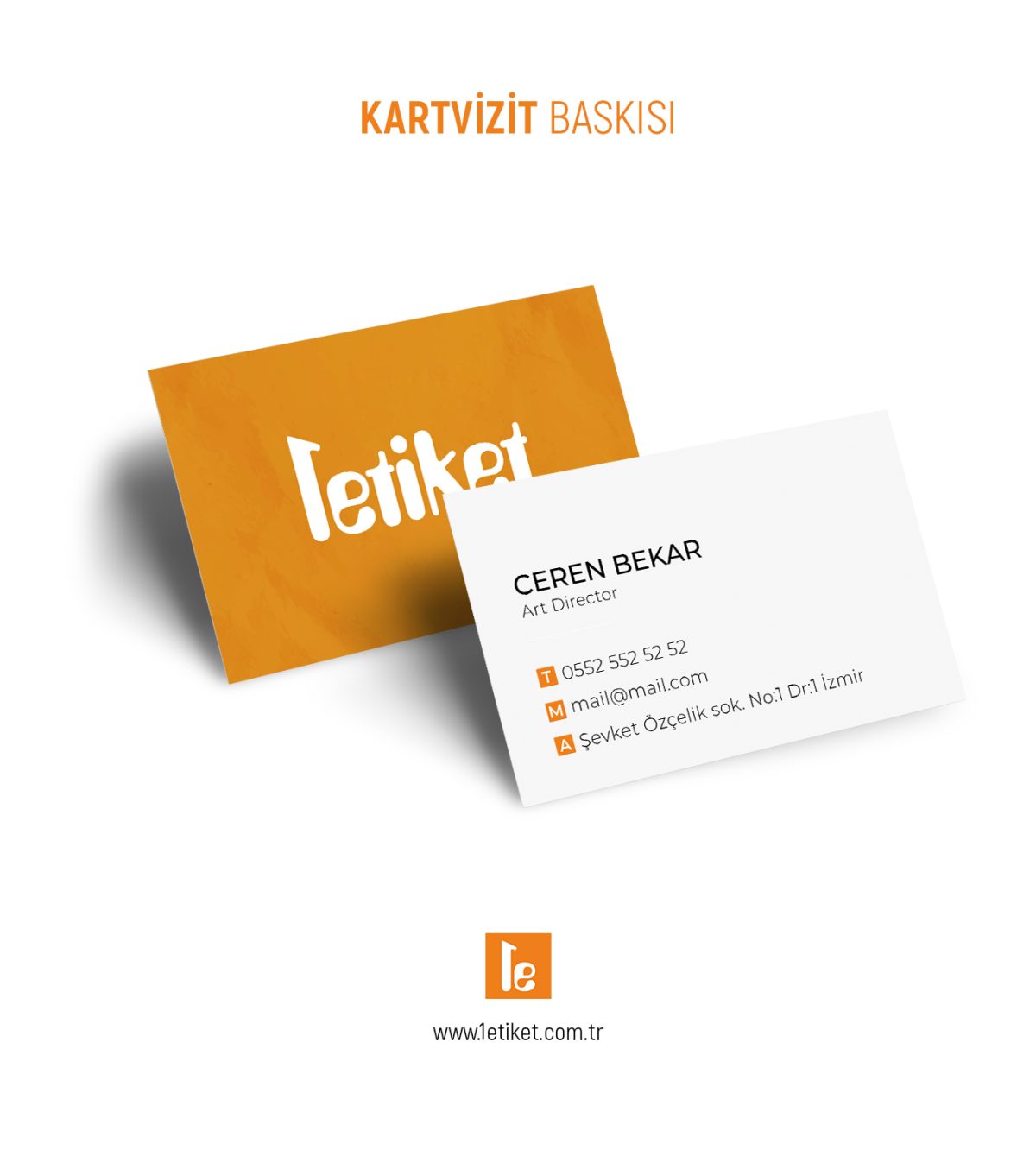 Kartvizit 5×8cm 300 Gr Oval Kesimli