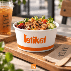 16 Oz Karton Çorba Kasesi Baskı