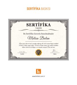Sertifika Standart Baskısı