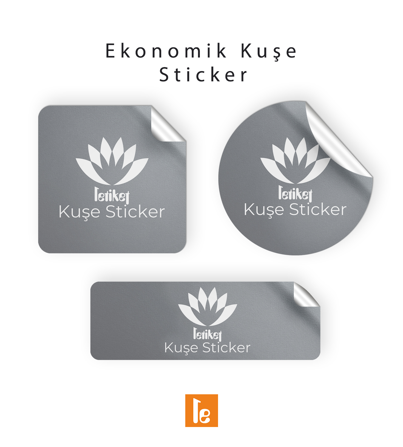 8.2×15.6 cm Ekonomik Düz Kesim Sticker/Etiket