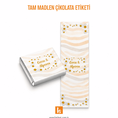 Madlen Çikolata Etiketi 3.5 x 10 cm 38 Madlen Çikolata Etiketi 3.5 x 10 cm